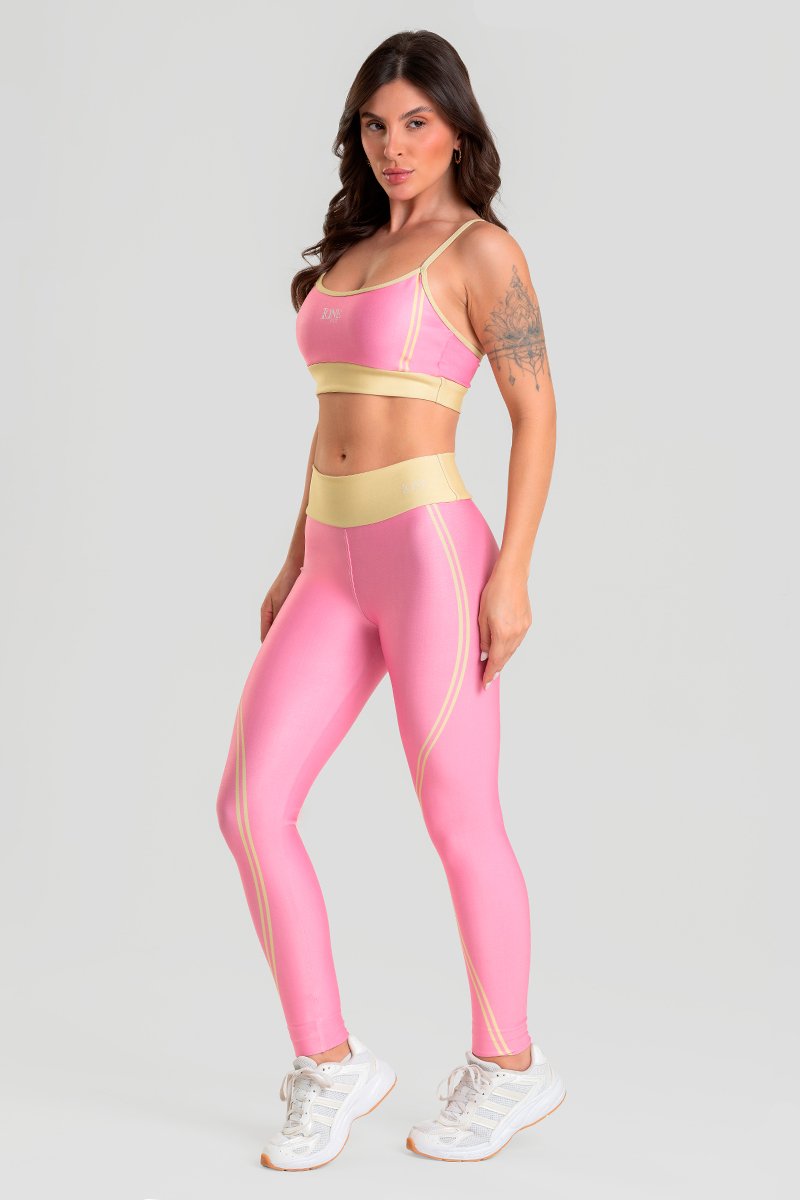 Conjunto Fitness Calça Legging e Top estampa exclusiva MINI SAIA