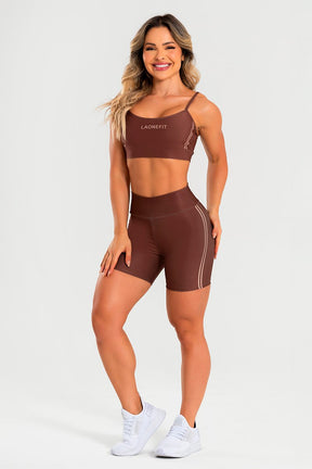 Conjunto Fitness Shorts e Top estampa exclusiva DIVINA