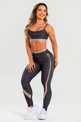 Conjunto Fitness Calça Legging e Top estampa exclusiva VIBRANTE