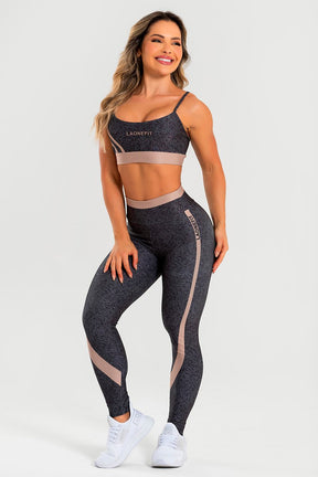 Conjunto Fitness Calça Legging e Top estampa exclusiva VIBRANTE