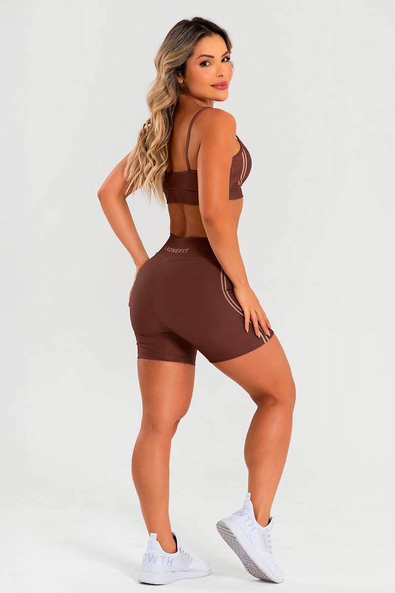 Conjunto Fitness Shorts e Top estampa exclusiva DIVINA