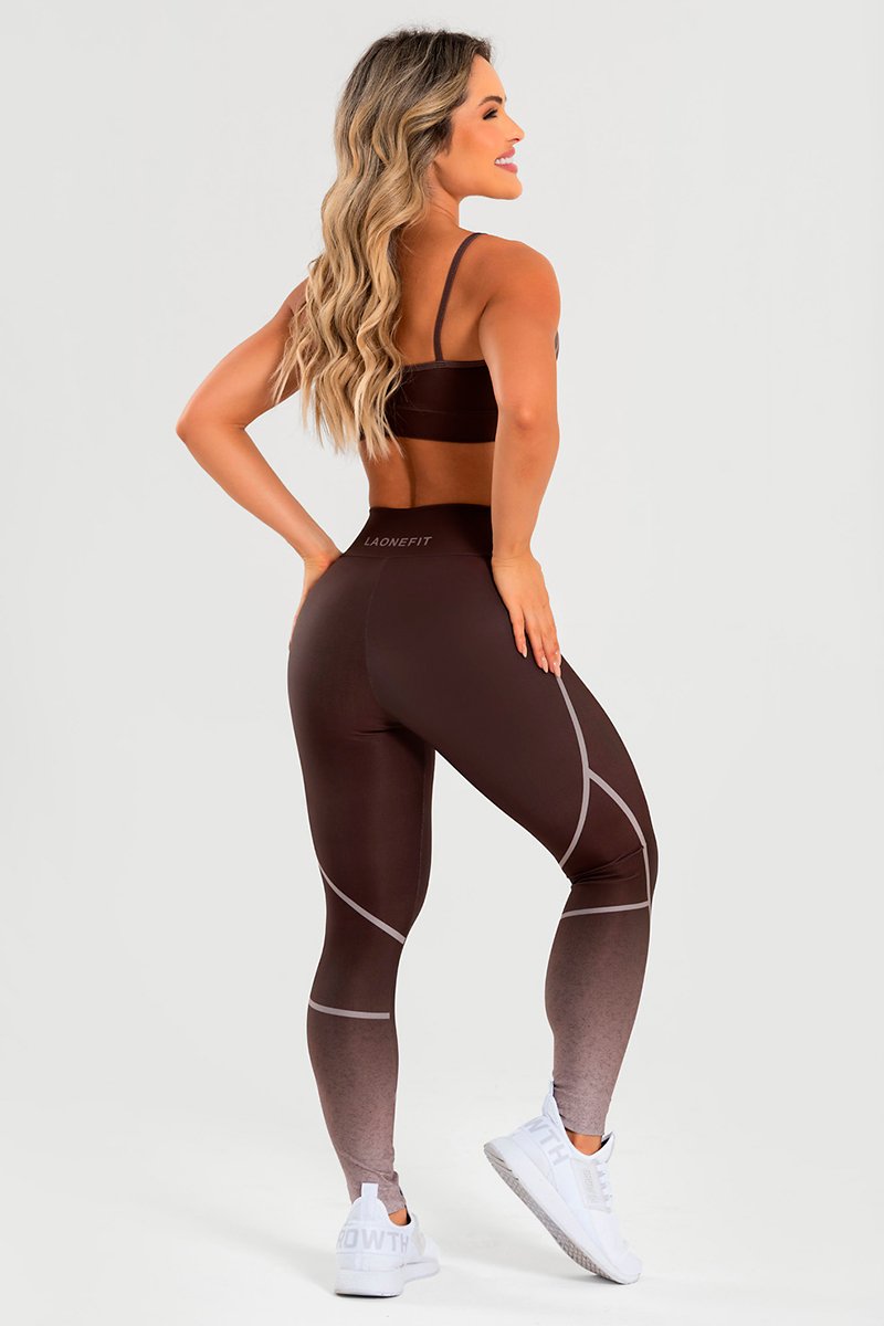 Conjunto Fitness Calça Legging e Top estampa exclusiva SUAVE
