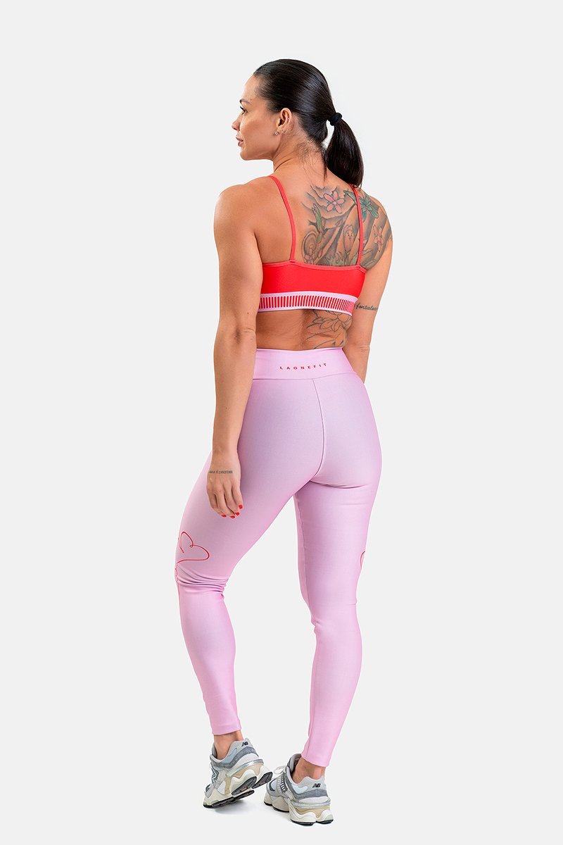 Conjunto Fitness Calça Legging e Top estampa exclusiva VERMELHO LOVERS