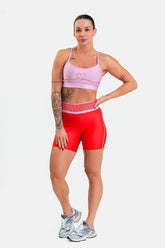 Conjunto Fitness Shorts e Top estampa exclusiva ROSA LOVERS