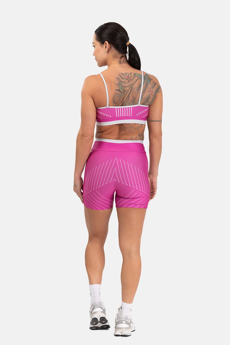 Conjunto Fitness Shorts e Top estampa exclusiva ROSA BLOON