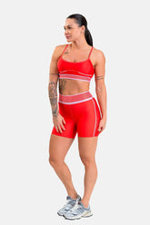 Conjunto Fitness Shorts e Top estampa exclusiva VERMELHO LOVERS