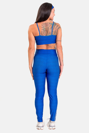 Conjunto Fitness Calça Legging e Top estampa exclusiva AZUL BRASIL