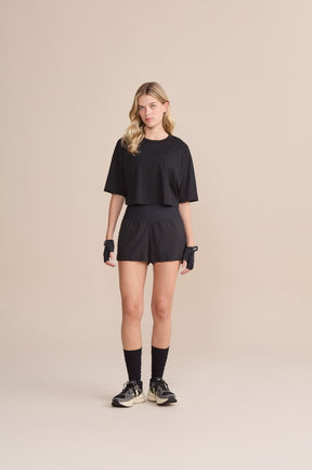 Camiseta Cropped Soft Pima - Preto