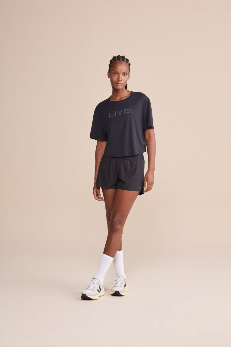 Camiseta Cropped LIVE! Comfort - Preto