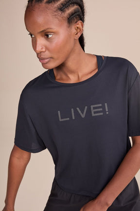 Camiseta Cropped LIVE! Comfort - Preto