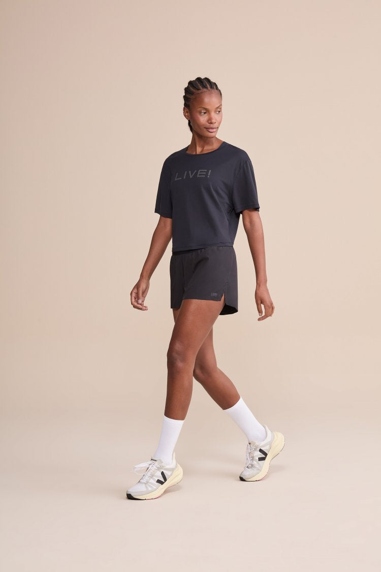 Camiseta Cropped LIVE! Comfort - Preto