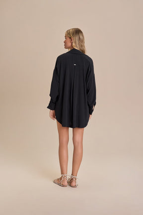 Chemise Tropical Visco Pick - Preto