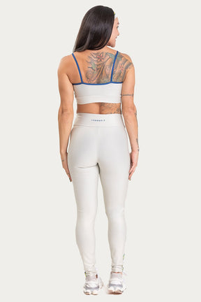 Conjunto Fitness Calça Legging e Top estampa exclusiva OFF BRASIL