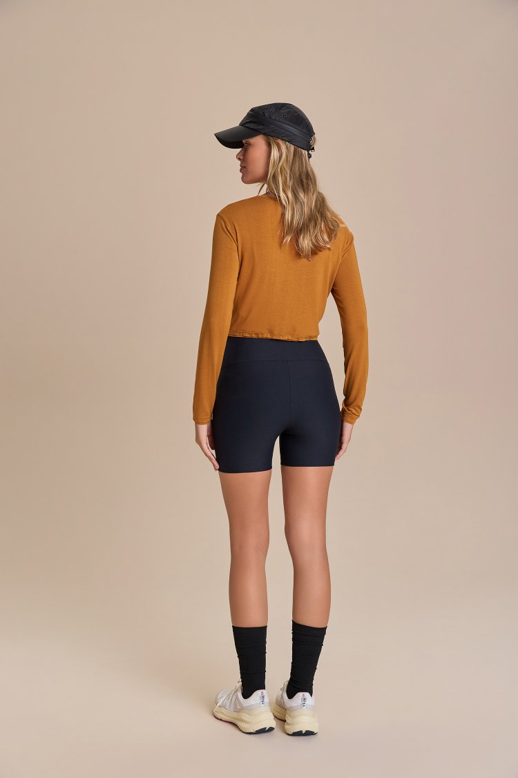 Blusa Cropped ML Visco Heart - Ray