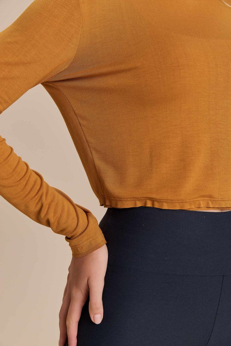 Blusa Cropped ML Visco Heart - Ray