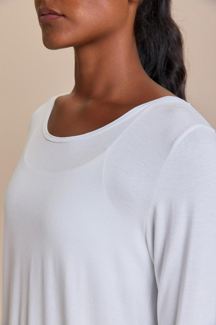 Camiseta ML Cross Back Visco - Branco