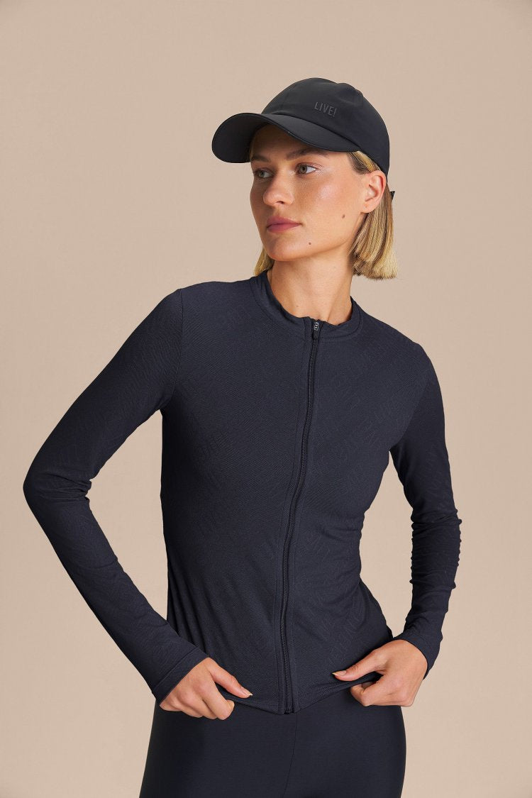 Jaqueta Jacquard Tela LIVE! - Preto