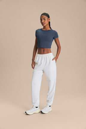 Blusa Cropped Pima Slim - Misteel Blue