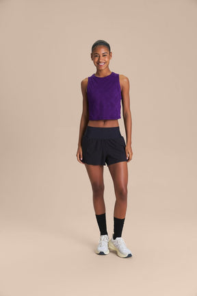 Regata Cropped Jacquard Tela LIVE! - Purple Glitch