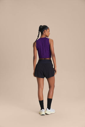 Regata Cropped Jacquard Tela LIVE! - Purple Glitch