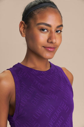 Regata Cropped Jacquard Tela LIVE! - Purple Glitch