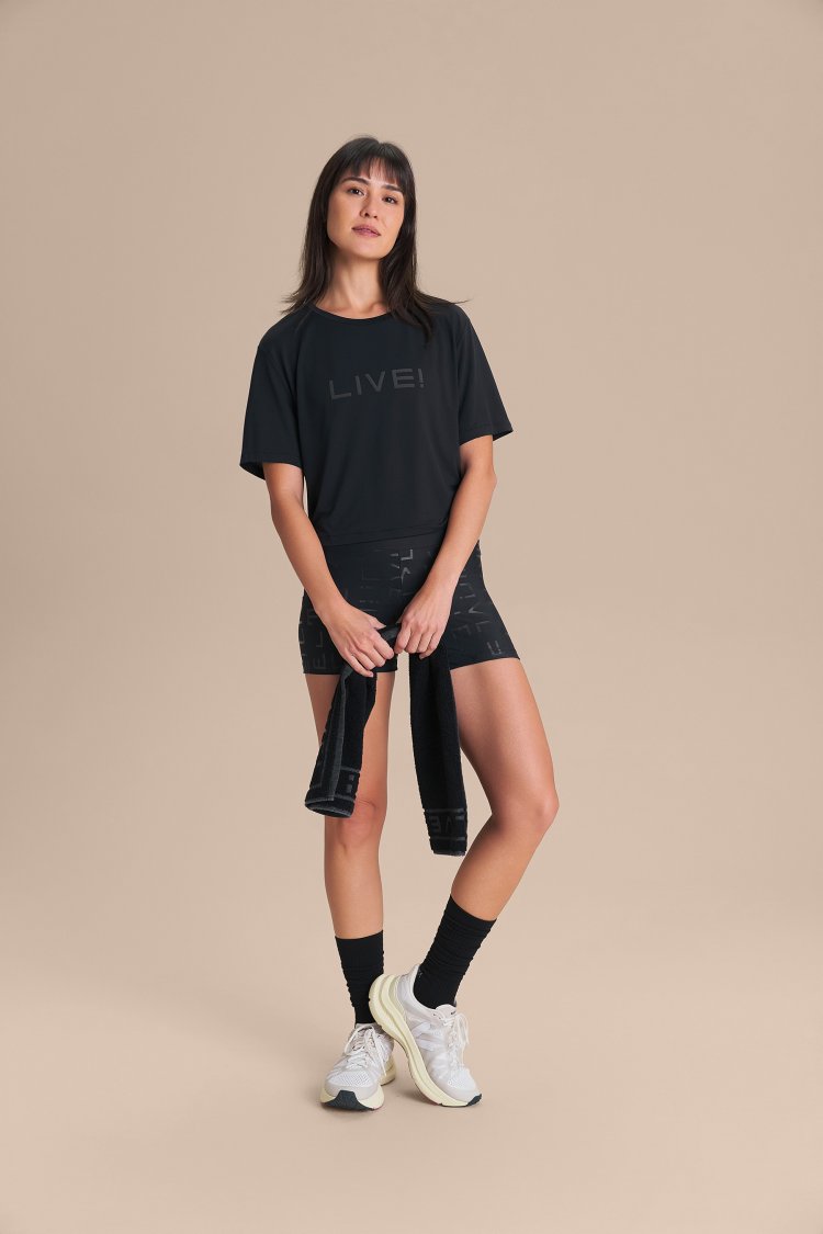 Camiseta Cropped LIVE! Comfort - Onyx