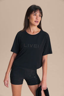 Camiseta Cropped LIVE! Comfort - Onyx