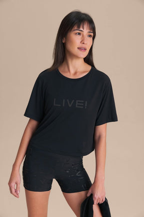 Camiseta Cropped LIVE! Comfort - Onyx