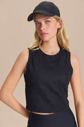 Regata Cropped Jacquard Tela LIVE! - Preto