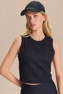 Regata Cropped Jacquard Tela LIVE! - Preto