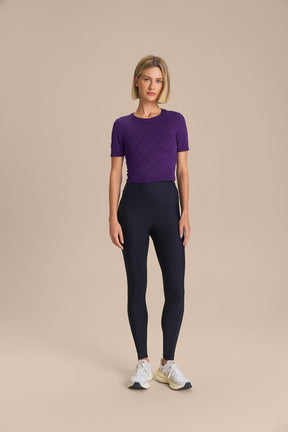 Camiseta Cropped Jacquard Tela LIVE! - Purple Glitch