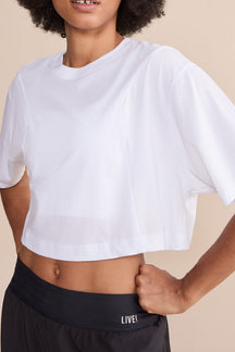 Camiseta Cropped Soft Pima - Branco