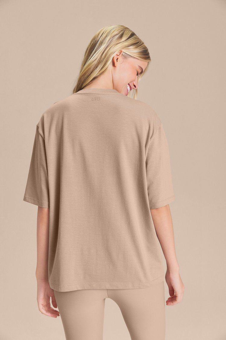 Camiseta Pima Slim - Clay Beige
