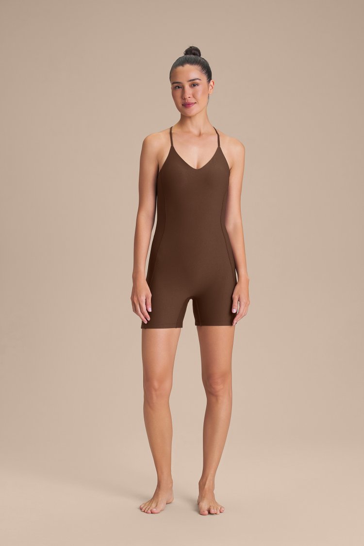 Macaquinho Shorts Ease Softness - Sepia brown