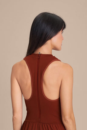 Macacão Mesh Nylon Net - Rust Red