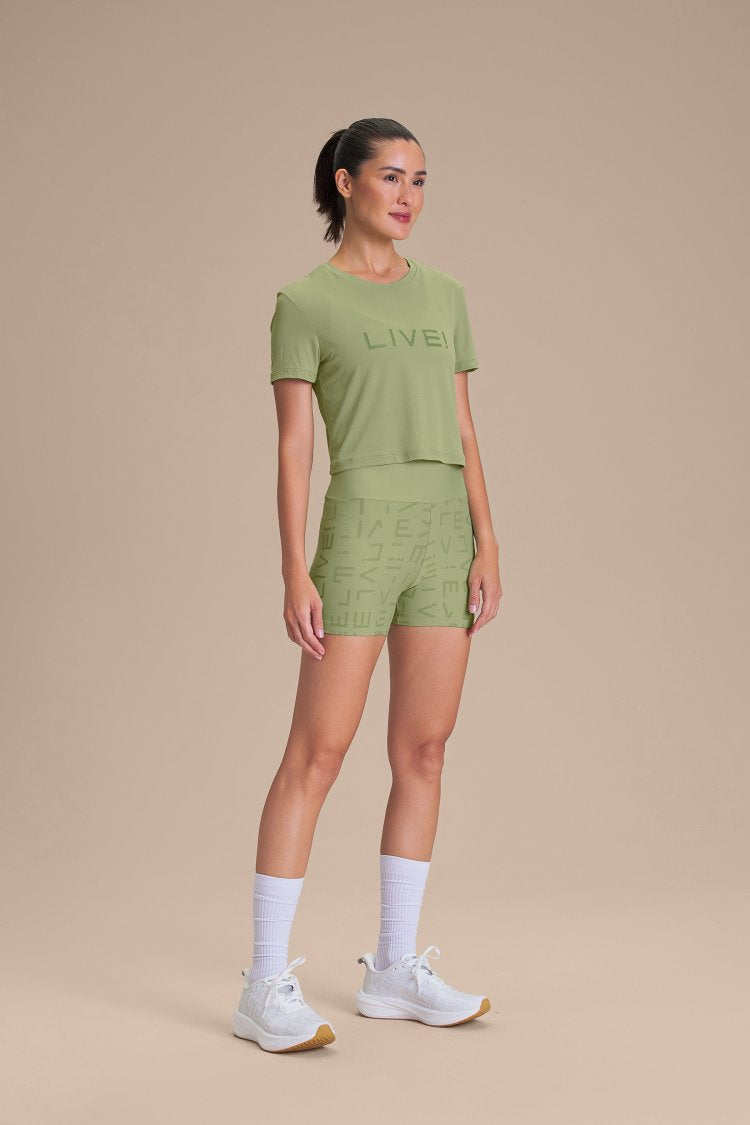 Camiseta Cropped LIVE! Comfort - Herbal Green