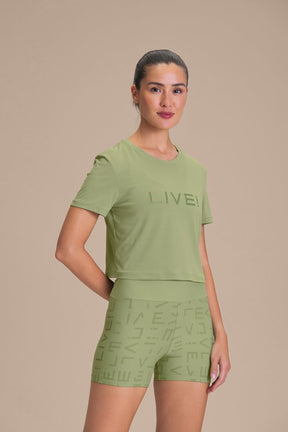Camiseta Cropped LIVE! Comfort - Herbal Green