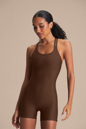 Macaquinho Shorts Tex Green - Sepia brown