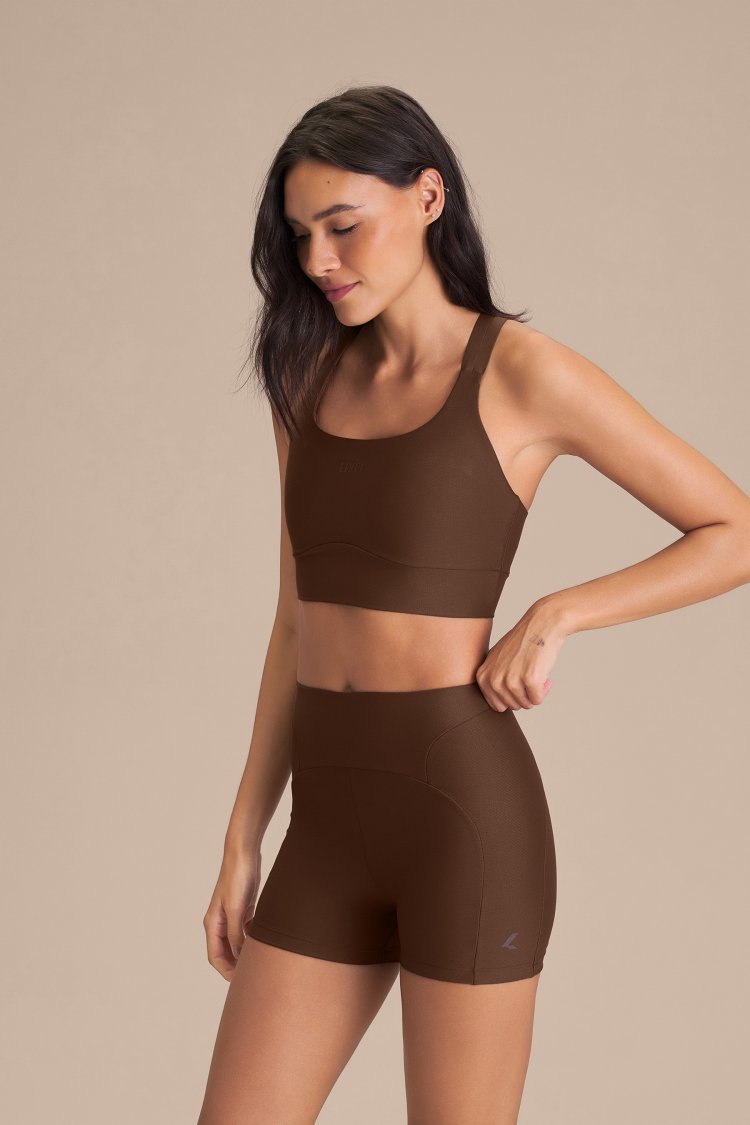 Shorts Tex Green - Sepia brown