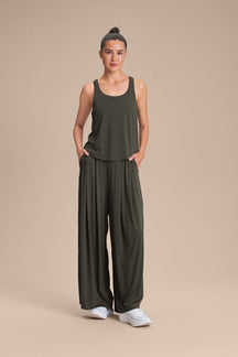 Calça Pantalona Wide - Obsidian grey