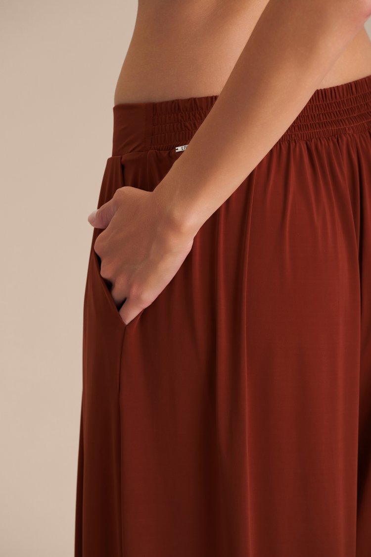 Calça Pantalona Wide - Rust Red