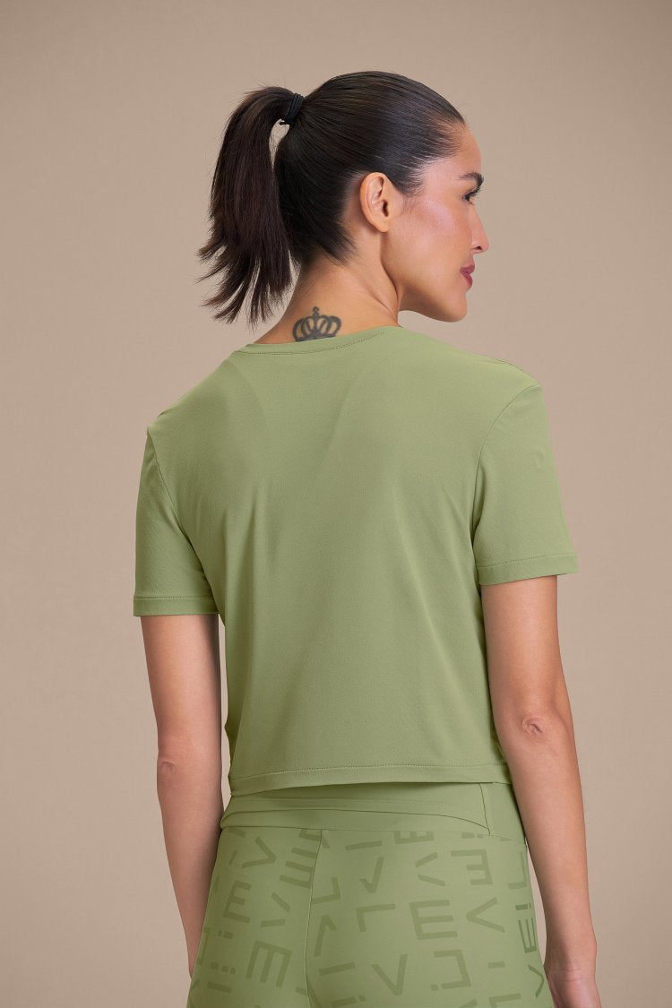 Camiseta Cropped LIVE! Comfort - Herbal Green