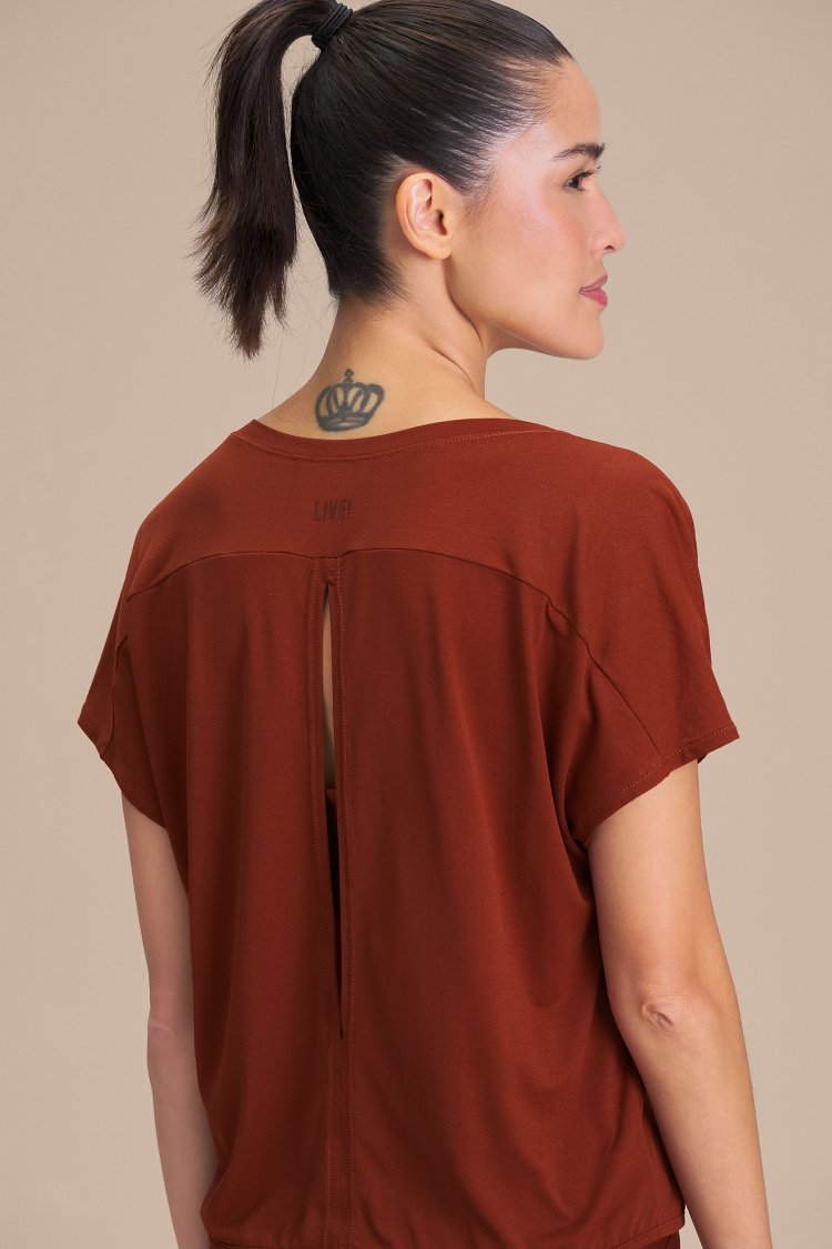 Camiseta Breath Back Comfort - Rust Red