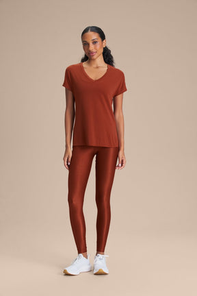 Camiseta V Comfort - Rust Red