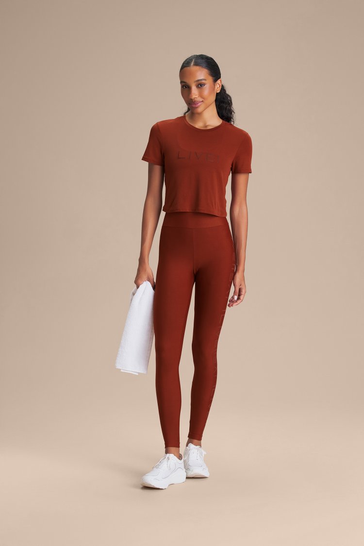 Camiseta Cropped LIVE! Comfort - Rust Red