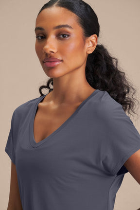 Camiseta V Comfort - Iron Blue