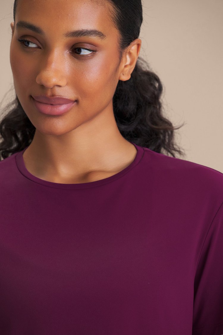 Camiseta Cropped Bio Stretch - Essence Purple