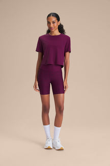 Camiseta Cropped Bio Stretch - Essence Purple