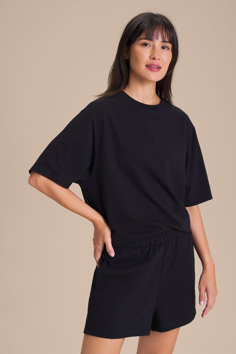 Camiseta Pima Slim - Preto