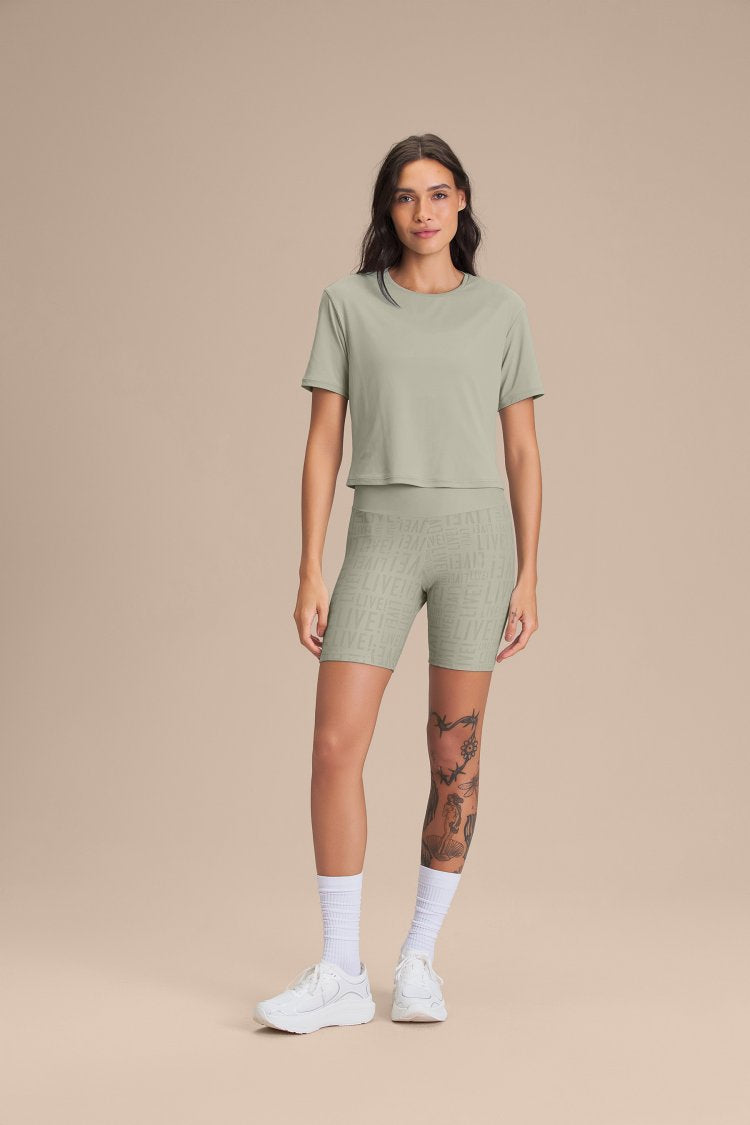 Camiseta Cropped Bio Stretch - Daylight Green